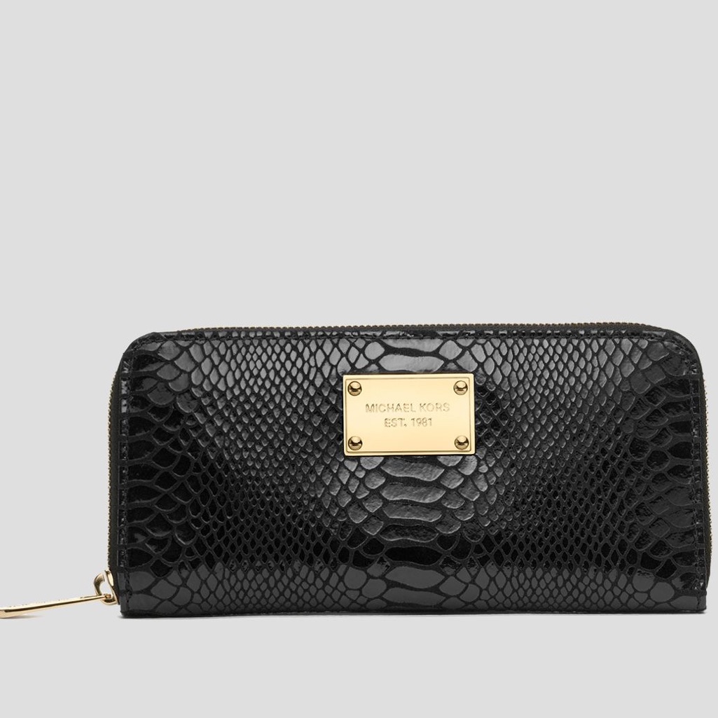 Michael Kors Python-Embossed Continental Wallet